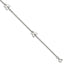 Chisel Stainless Steel Polished with Butterfly Charms 9 inch Anklet Plus 1 inch Extension