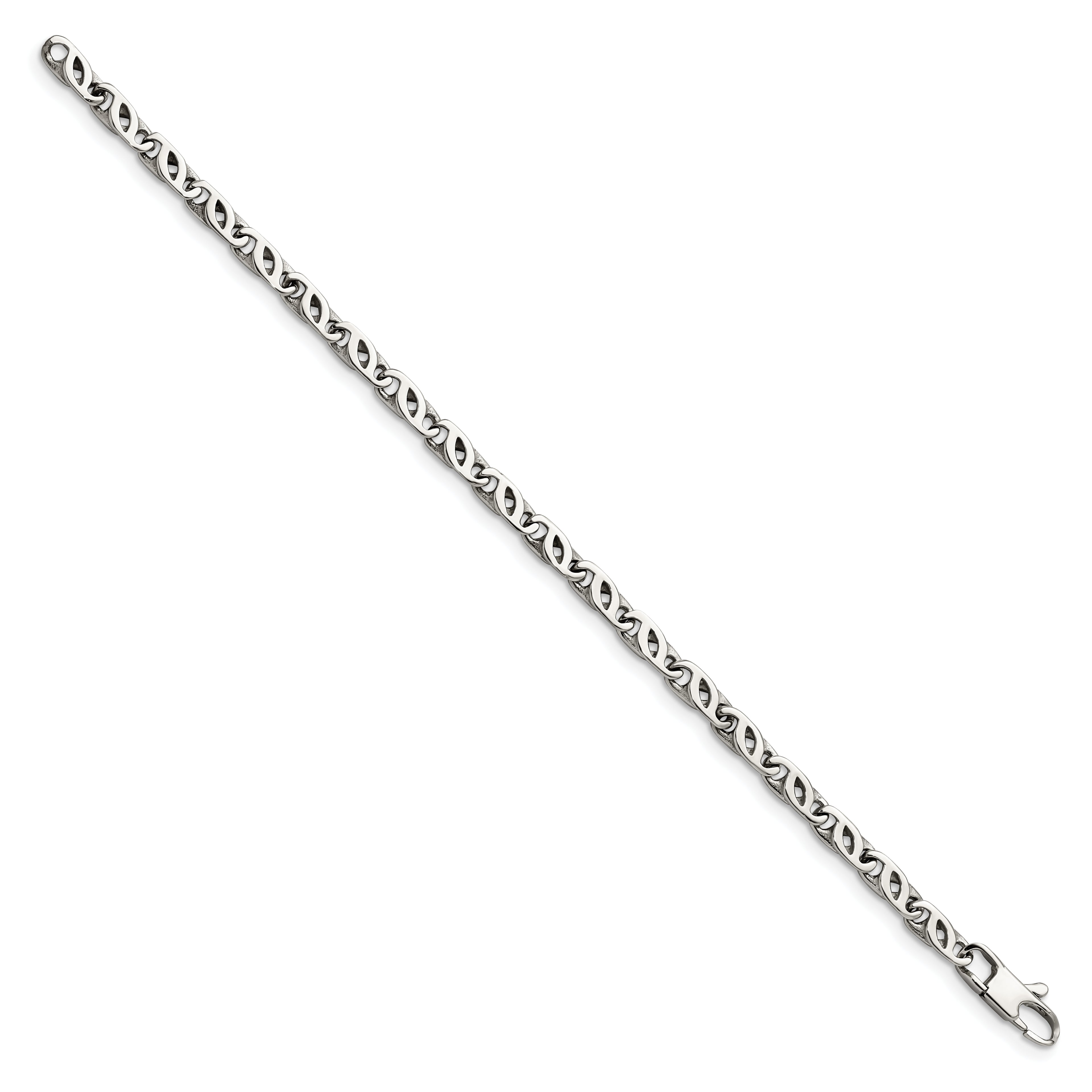 Chisel Stainless Steel Polished 7.5 inch Fancy Link Bracelet