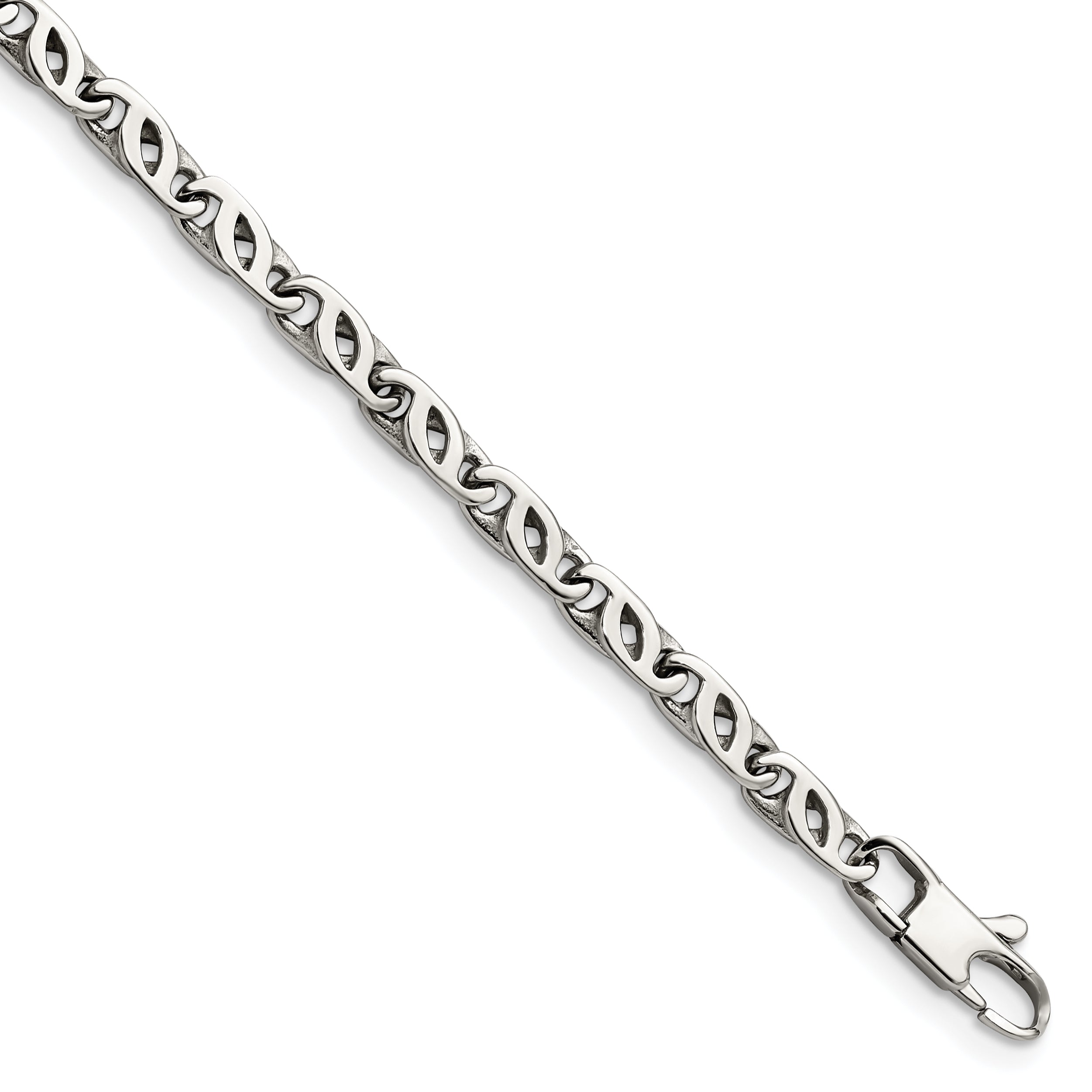 Chisel Stainless Steel Polished 7.5 inch Fancy Link Bracelet Main image
