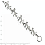Lizards Toggle Bracelet in Stainless Steel, Polished & Antiqued