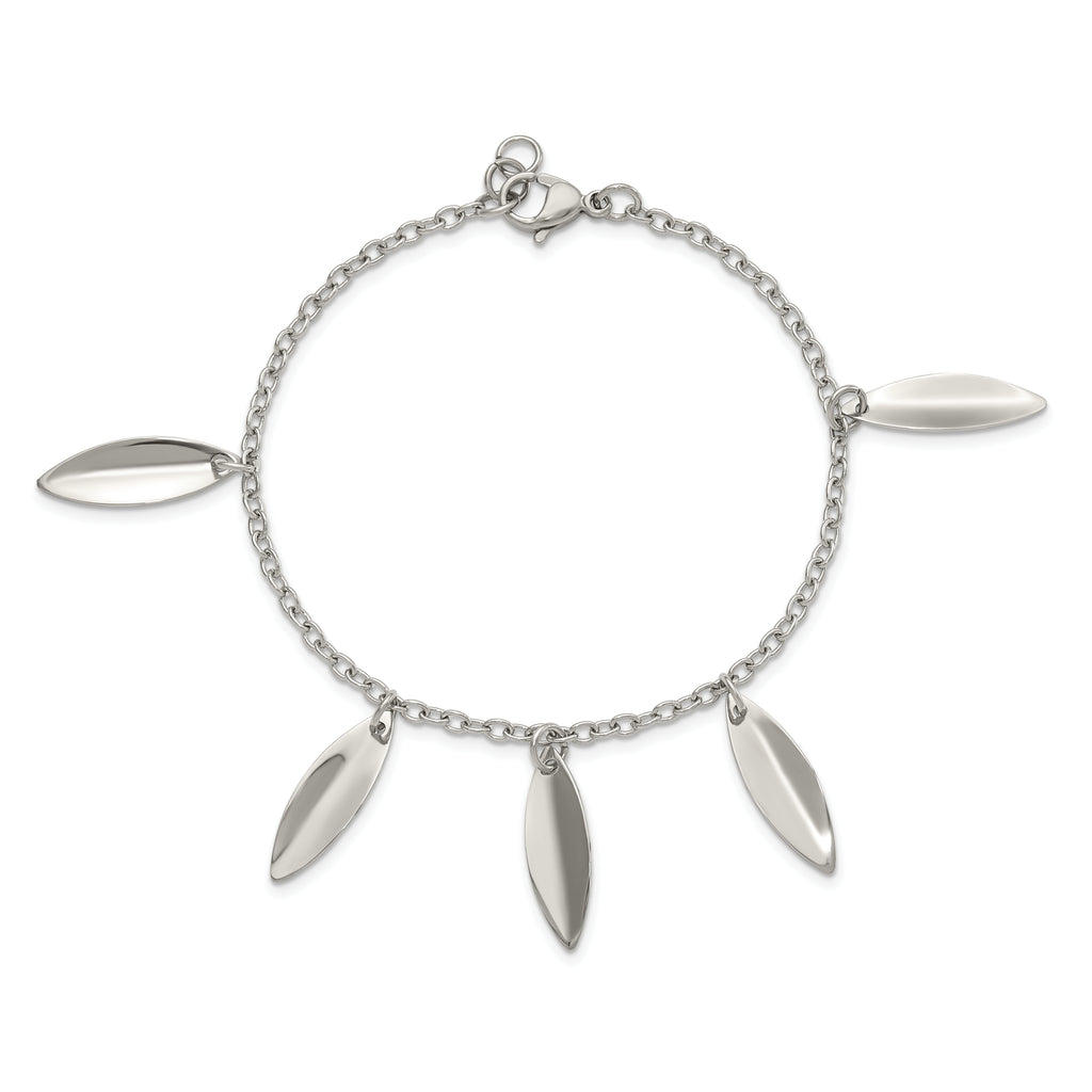 Diamond-Shape Dangle Bracelet in Stainless Steel
