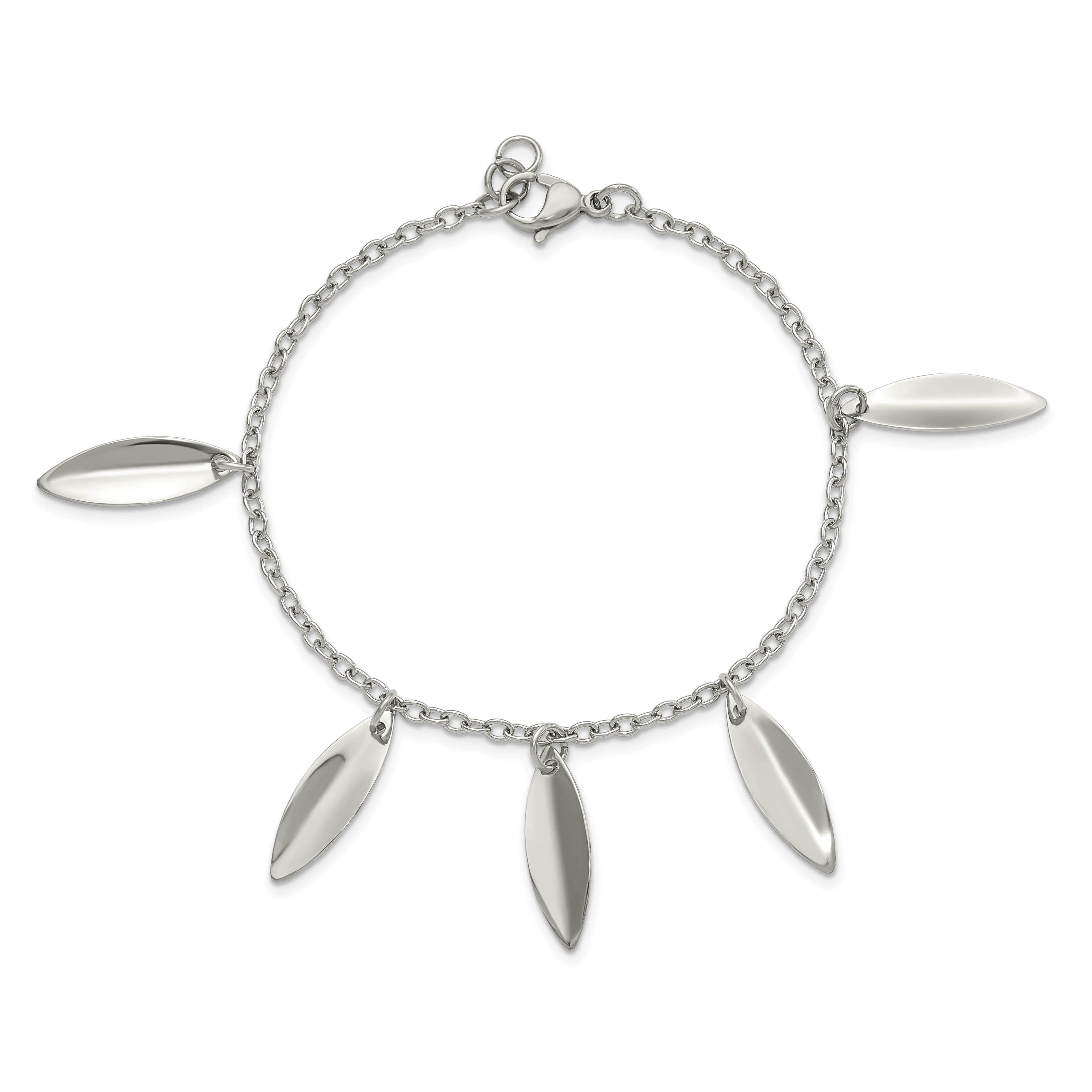 Diamond-Shape Dangle Bracelet in Stainless Steel
