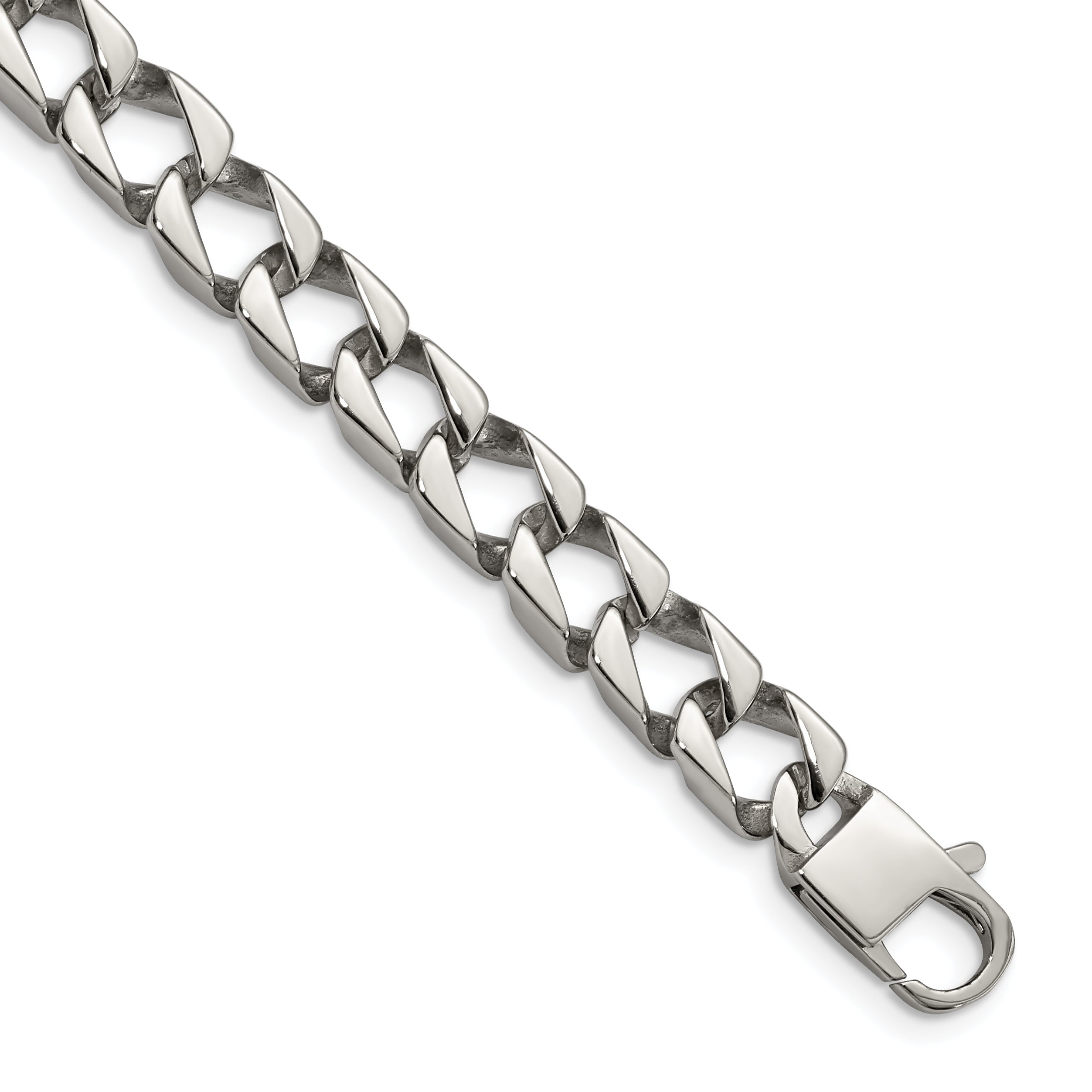 Chisel Stainless Steel Polished 8.5 inch Square Link Bracelet Main image