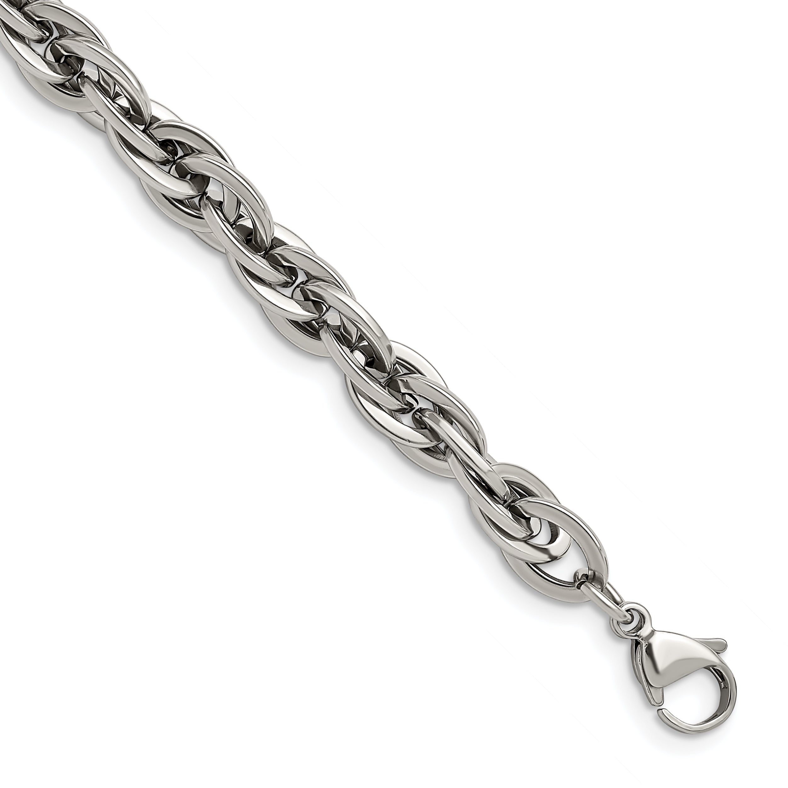 Chisel Stainless Steel Polished 8 inch Oval Links Bracelet Main image