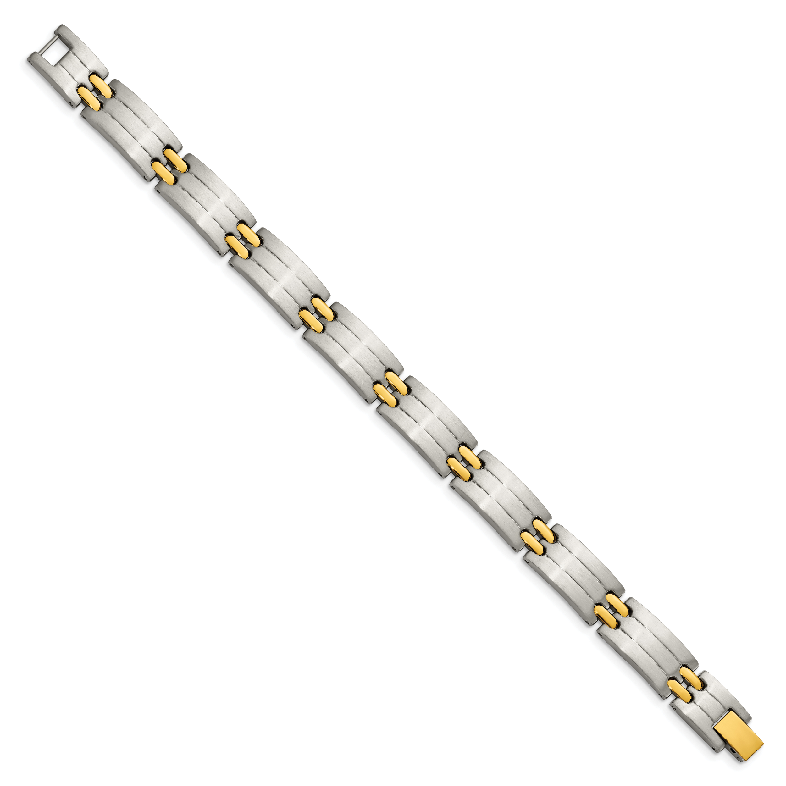 Two-Tone Link Bracelet in Stainless Steel & Yellow IP