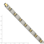 Two-Tone Link Bracelet in Stainless Steel & Yellow IP