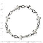 Sideways Cross Link Bracelet in Stainless Steel