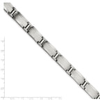 Chisel Stainless Steel Brushed and Polished 9.5 inch Link Bracelet
