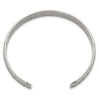 Stainless Steel Polished & Laser-cut Hearts Cuff Bangle