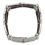 Red CZ Stretch Bracelet in Stainless Steel