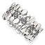 Stainless Steel CZ Antiqued Stretch Bracelet