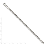 Chisel Stainless Steel Polished 4mm 8.5 inch Figaro Bracelet
