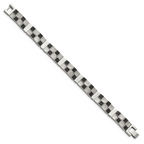 Antiqued Brushed & Polished Bracelet in Stainless Steel