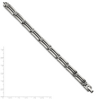 Brushed & Polished Link Bracelet in Stainless Steel