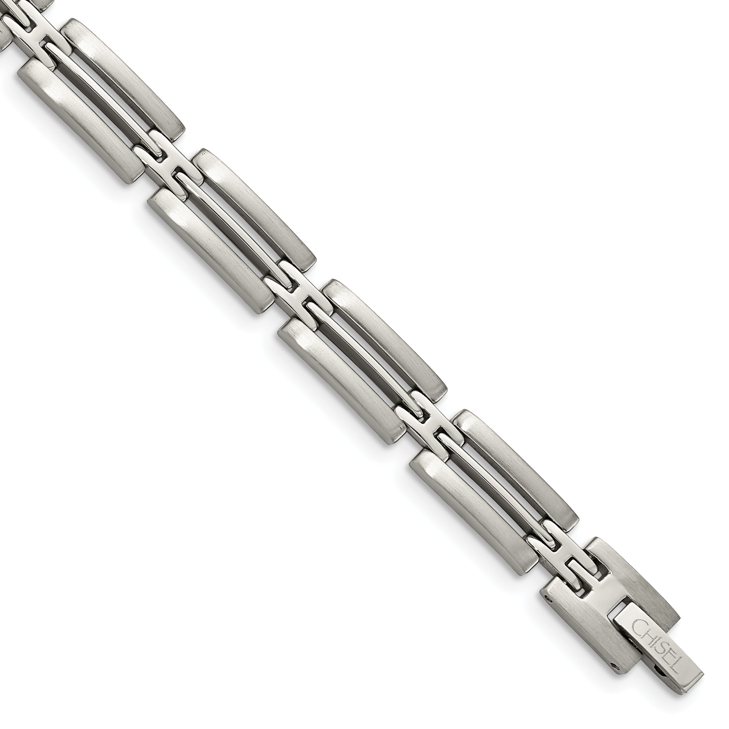 Chisel Stainless Steel Brushed and Polished 8.75 inch Link Bracelet Main image