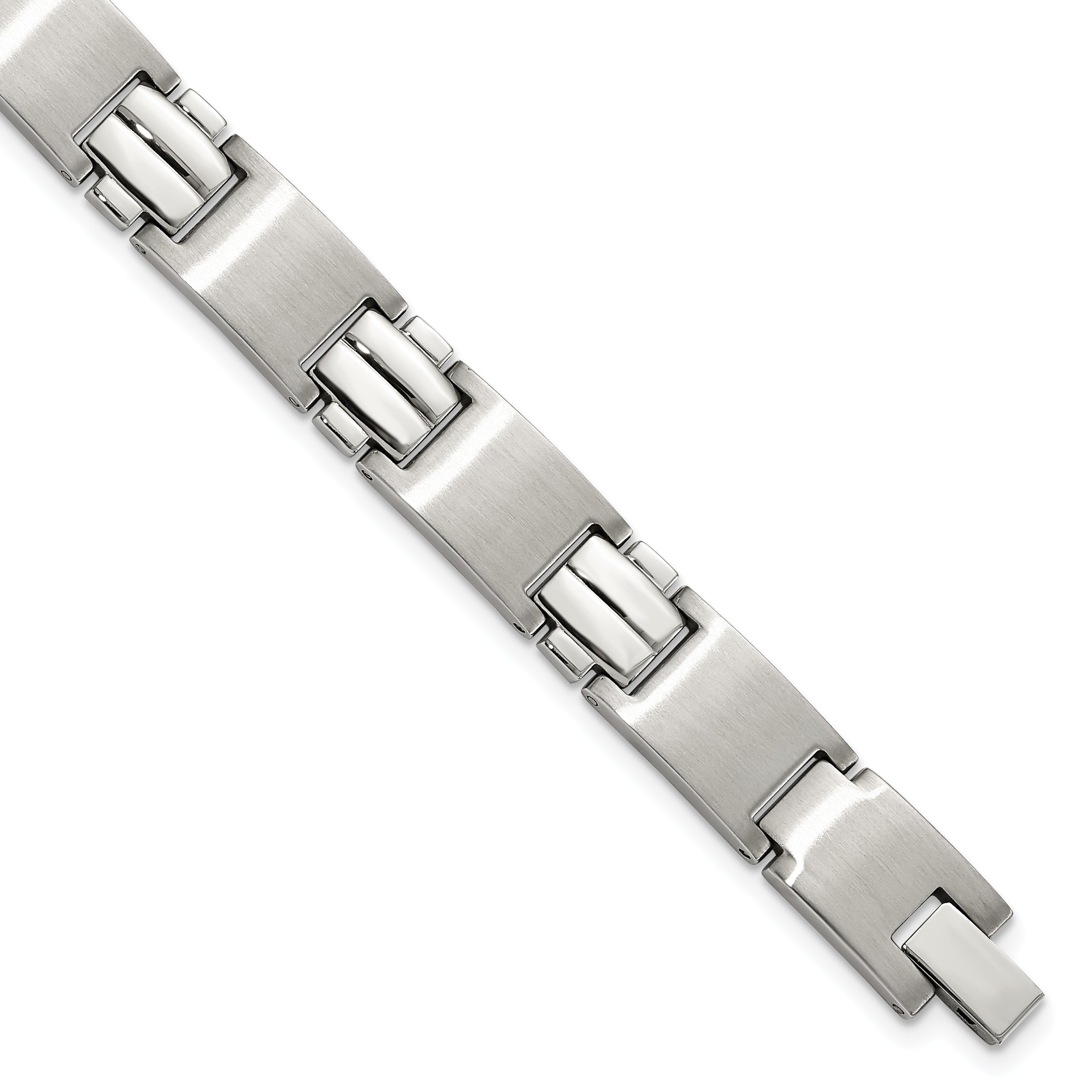 Chisel Stainless Steel Brushed and Polished 8.25 inch Link Bracelet Main image