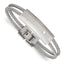 Stainless Steel Polished and Brushed CZ Wire 7in Bracelet