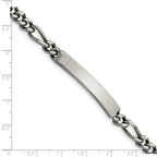 Figaro Chain ID Bracelet in Stainless Steel, 7mm