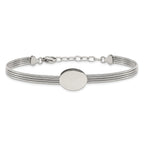 Polished Oval Link Bracelet in Stainless Steel