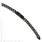 Brushed & Polished Bracelet in Black IP-Plated Stainless Steel