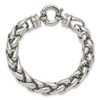 Polished Fancy Link Bracelet in Stainless Steel