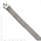Chisel Stainless Steel Polished Woven 7.5 inch Bracelet