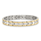 Yellow IP-Plated Link Bracelet in Stainless Steel