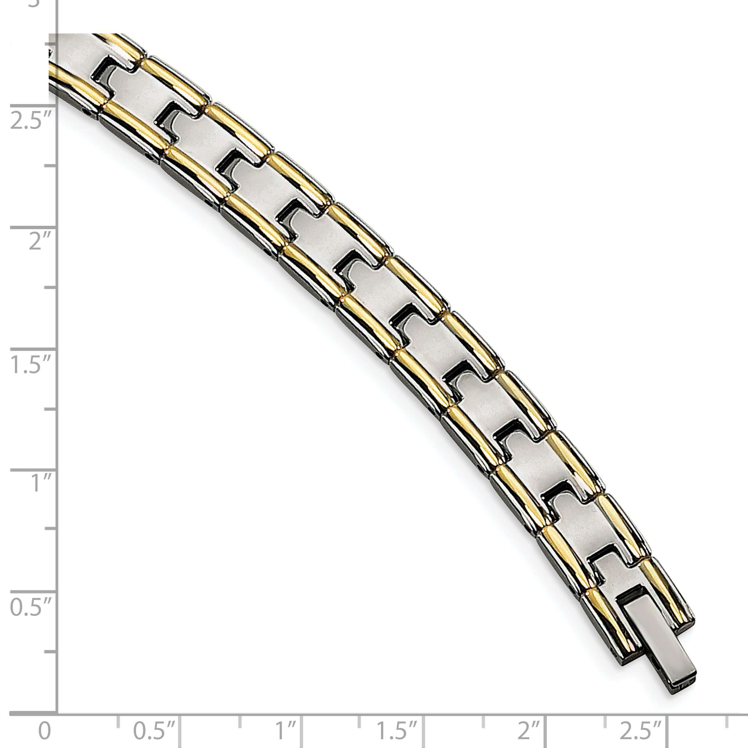 Yellow IP-Plated Link Bracelet in Stainless Steel