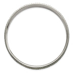Grey Crystal Thin Flat Bangle in Stainless Steel