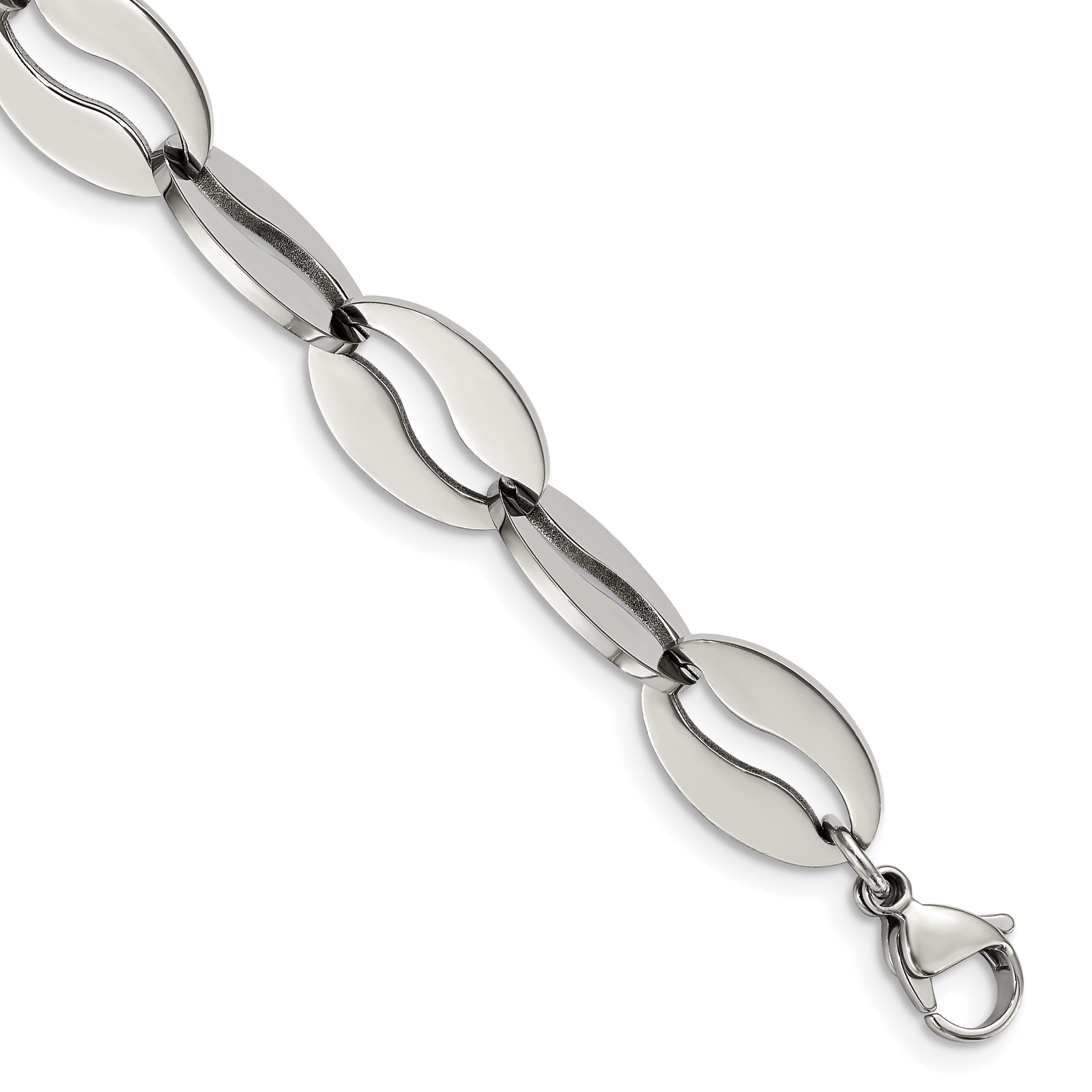 Stainless Steel Polished Heart 8.5in Bracelet Main image