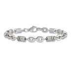 Polished Bracelet in Stainless Steel, 9 Inch