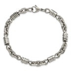 Polished Bracelet in Stainless Steel, 9 Inch