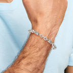 Polished Bracelet in Stainless Steel, 9 Inch