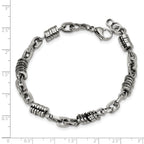 Polished Bracelet in Stainless Steel, 9 Inch