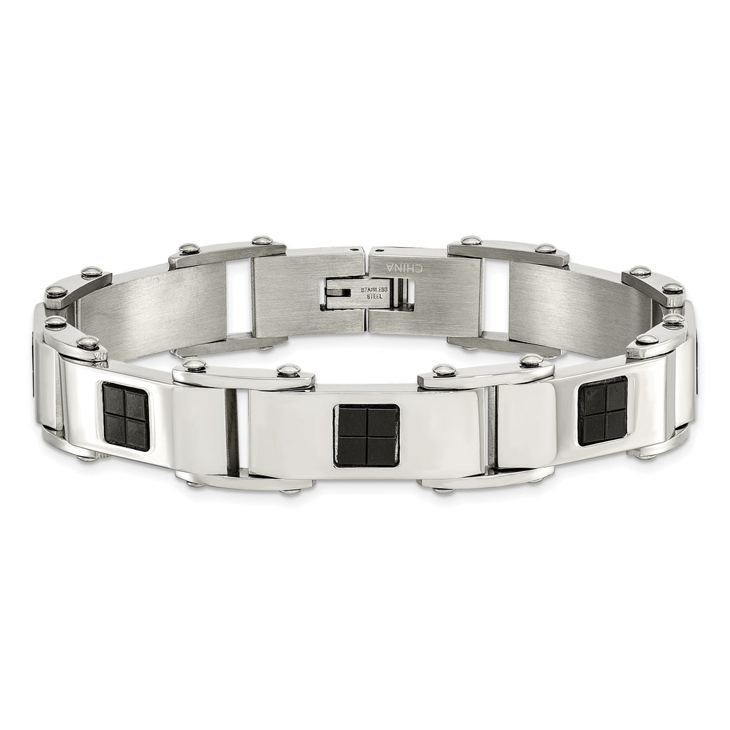 Black IP-Plated Bracelet in Stainless Steel