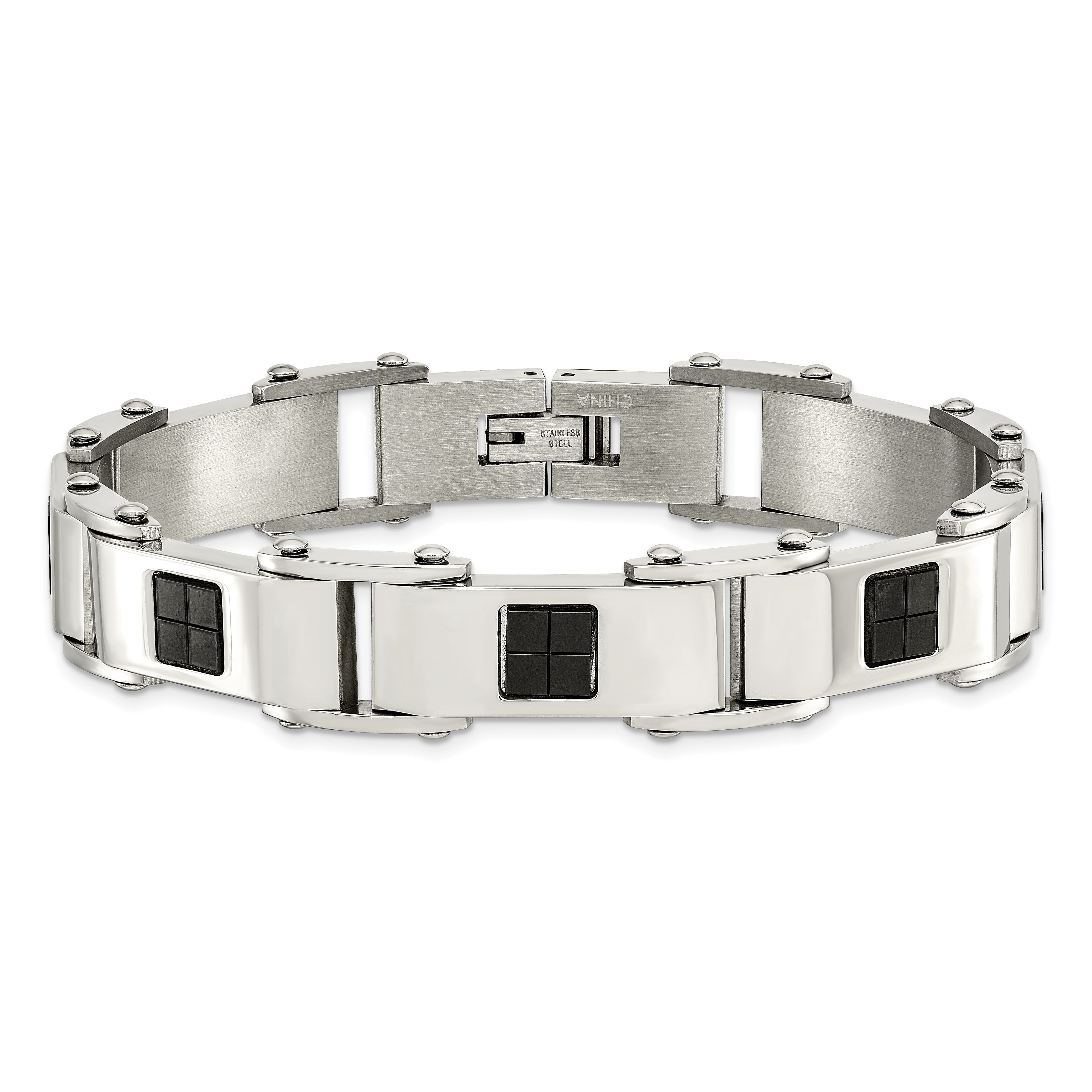 Black IP-Plated Bracelet in Stainless Steel