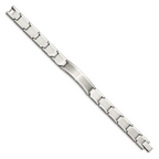 Brushed & Polished ID Bracelet in Stainless Steel