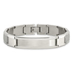 Brushed & Polished ID Bracelet in Stainless Steel
