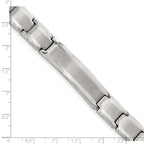 Brushed & Polished ID Bracelet in Stainless Steel