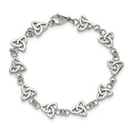 Trinity Knot Link Bracelet in Stainless Steel