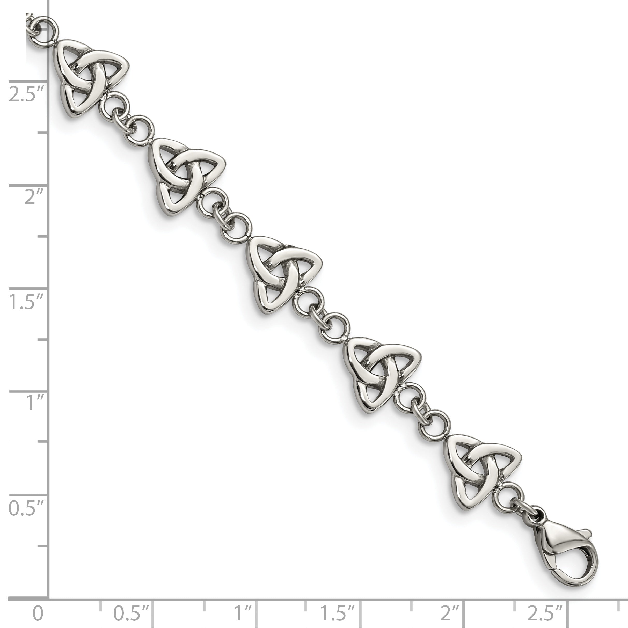 Trinity Knot Link Bracelet in Stainless Steel