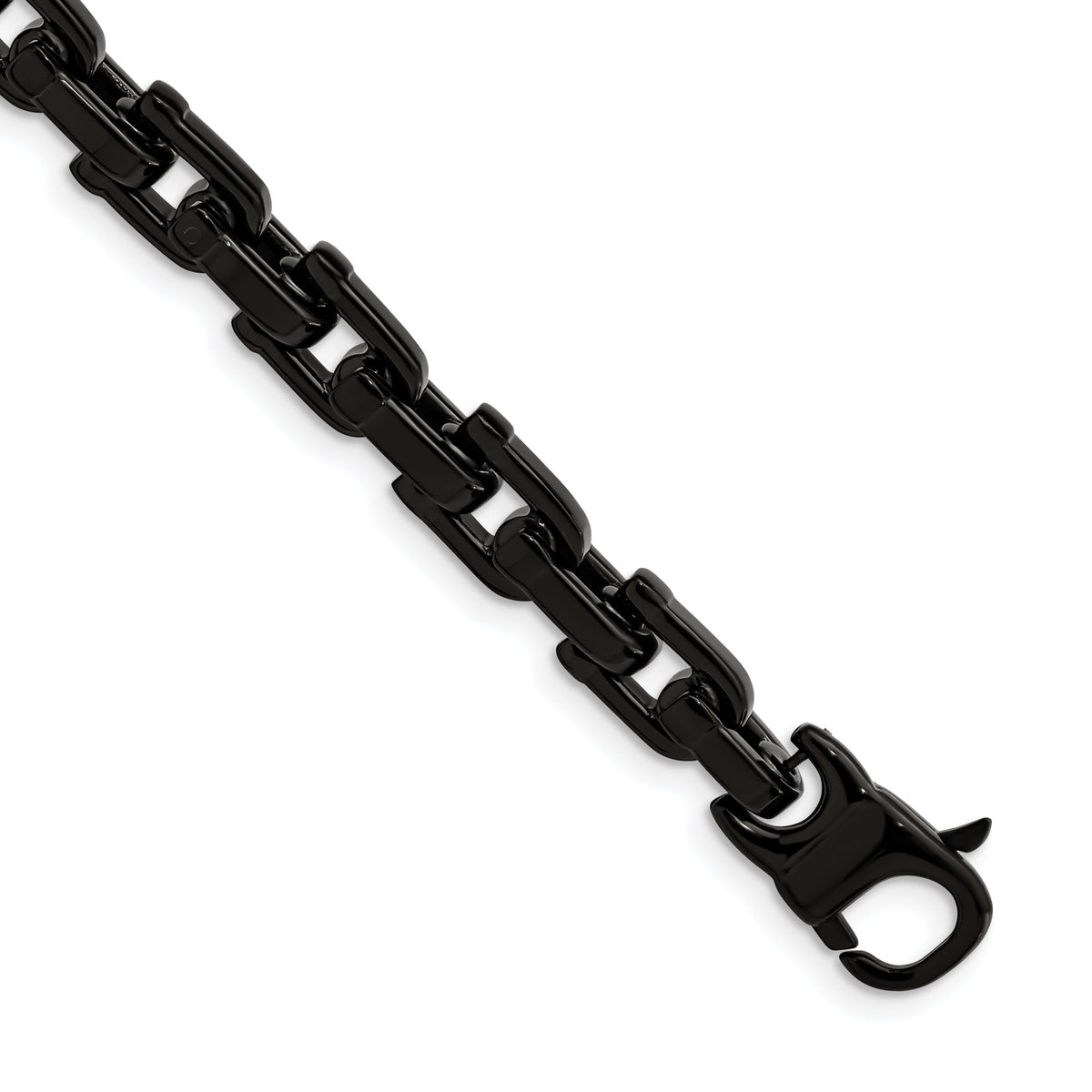 Chisel Stainless Steel Polished Black IP-plated 8.5 inch Fancy Link Bracelet
