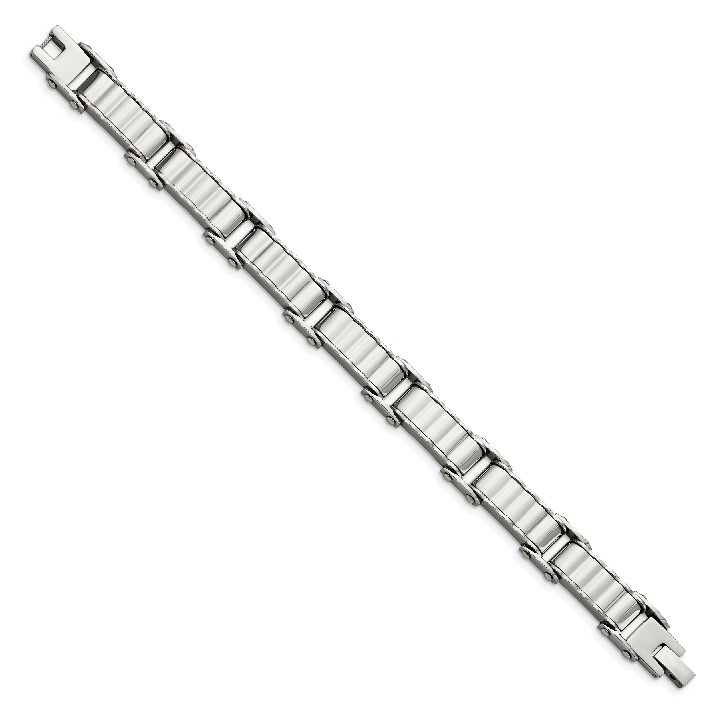 Polished & Brushed Bracelet in Stainless Steel Secondary image