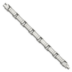 Polished & Brushed Bracelet in Stainless Steel