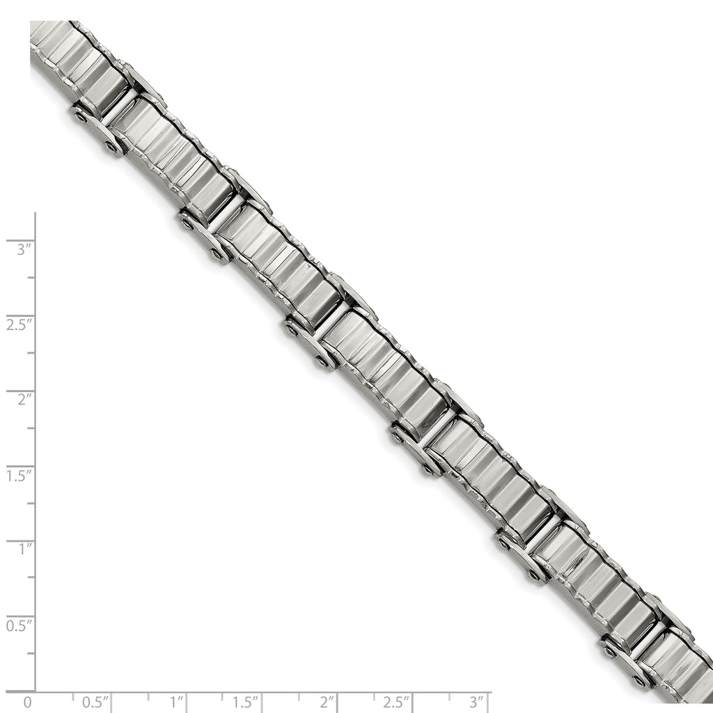 Polished & Brushed Bracelet in Stainless Steel