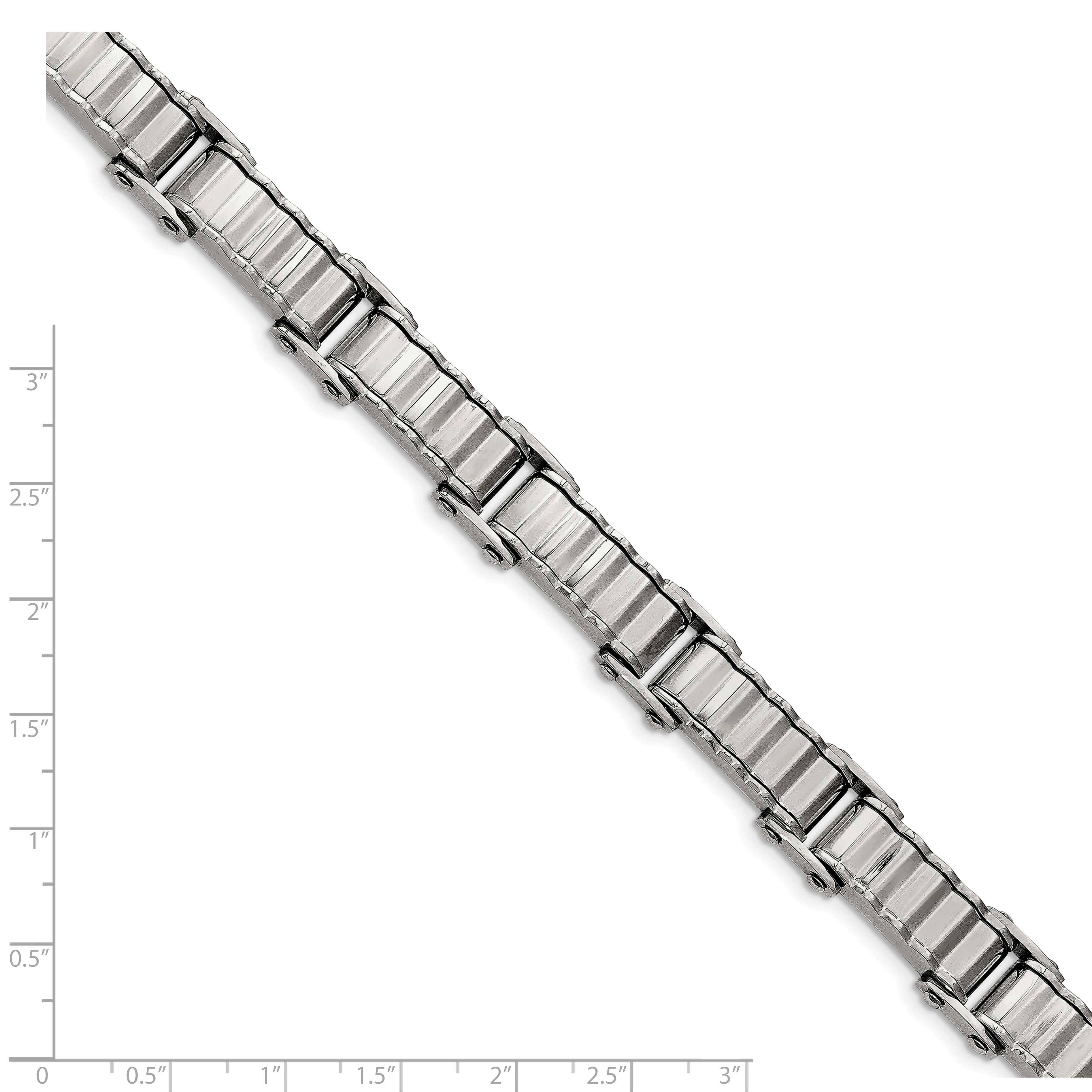 Polished & Brushed Bracelet in Stainless Steel