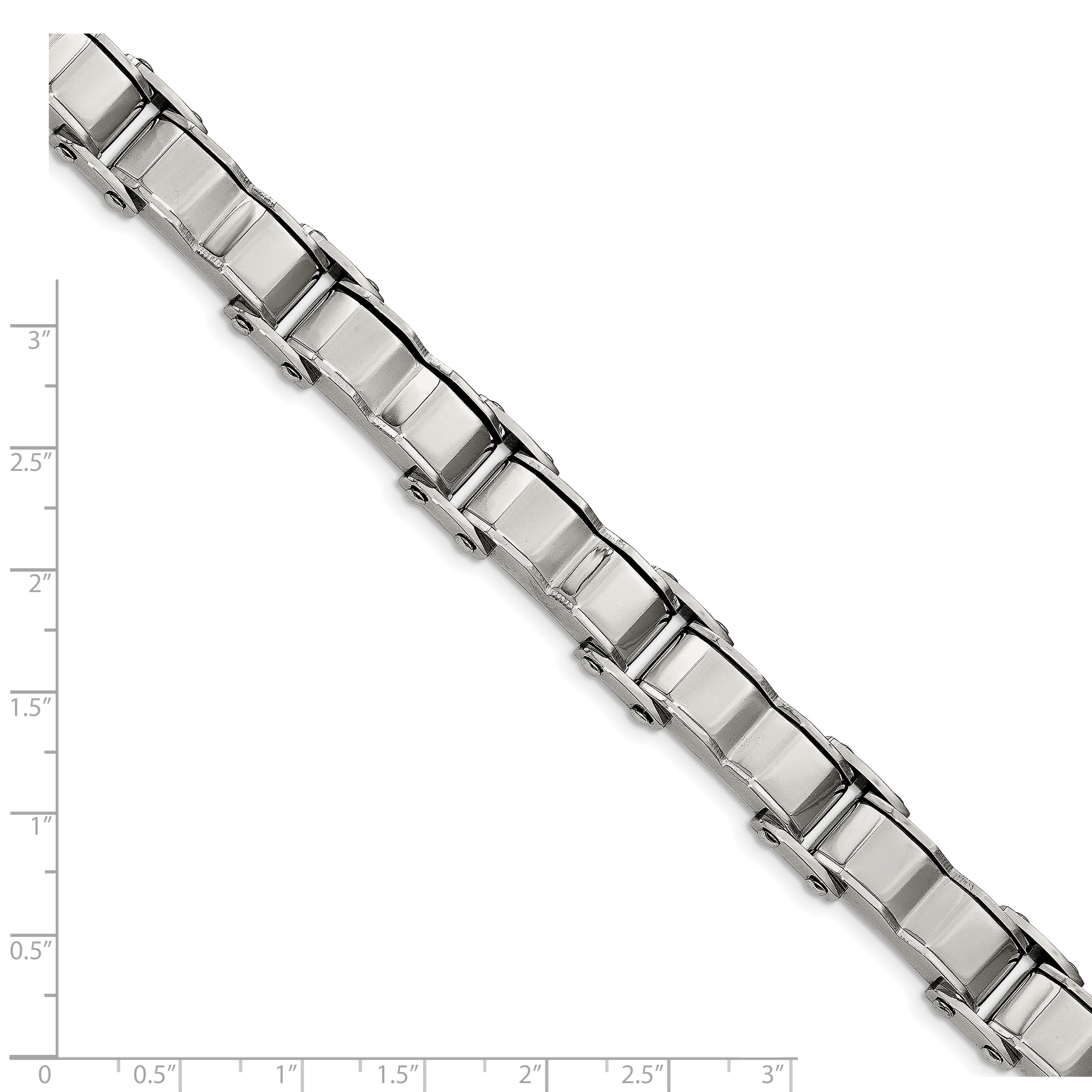Brushed & Polished Bracelet in Stainless Steel