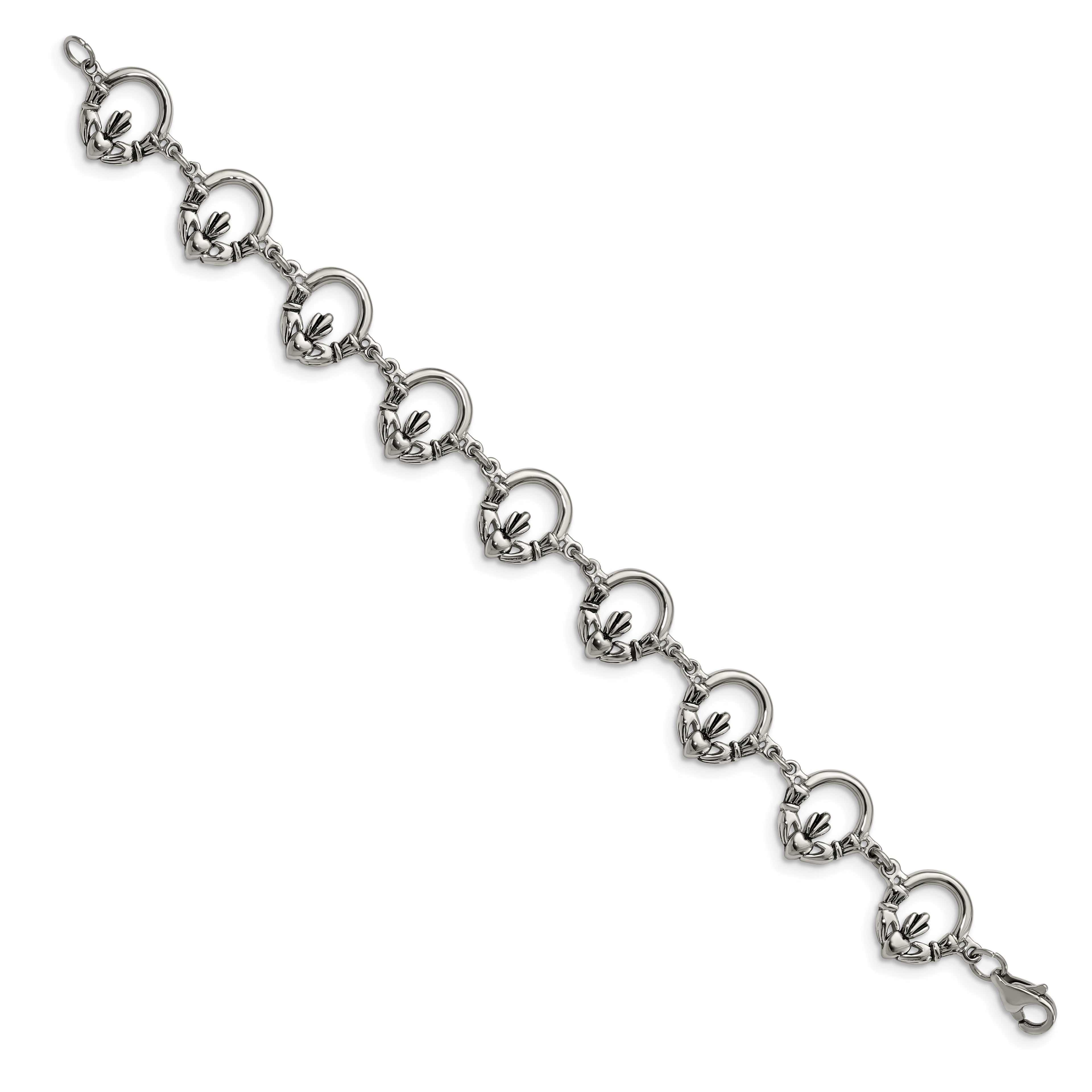 Claddagh Bracelet in Stainless Steel