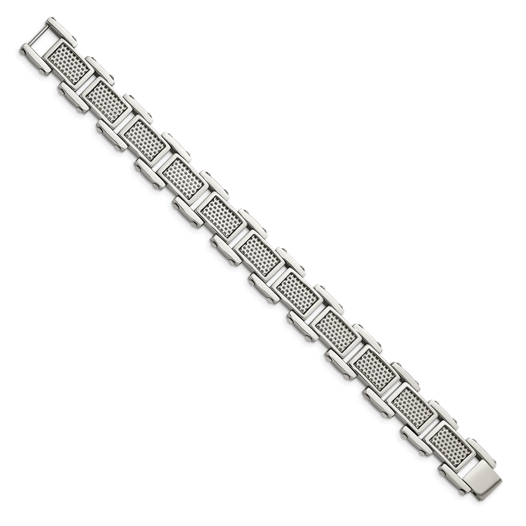 Brushed & Polished Bracelet in Stainless Steel