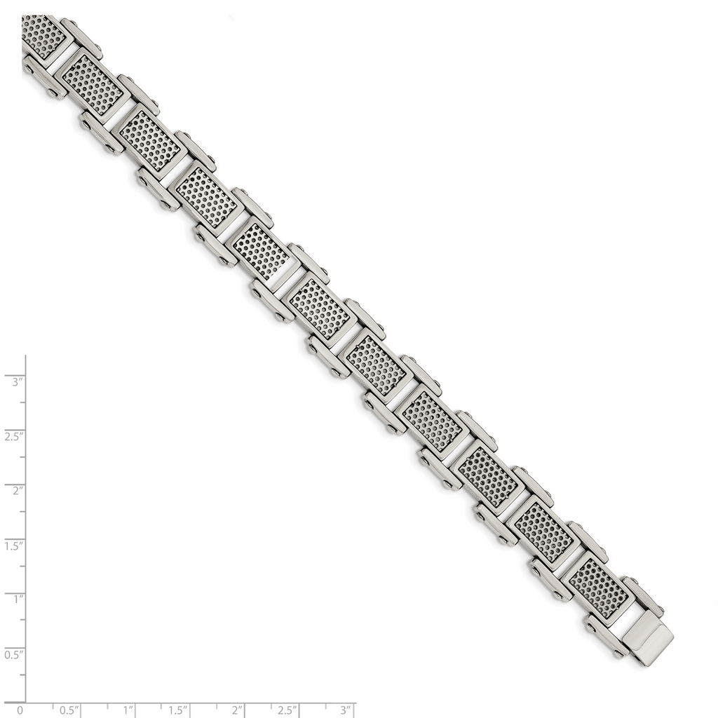 Brushed & Polished Bracelet in Stainless Steel